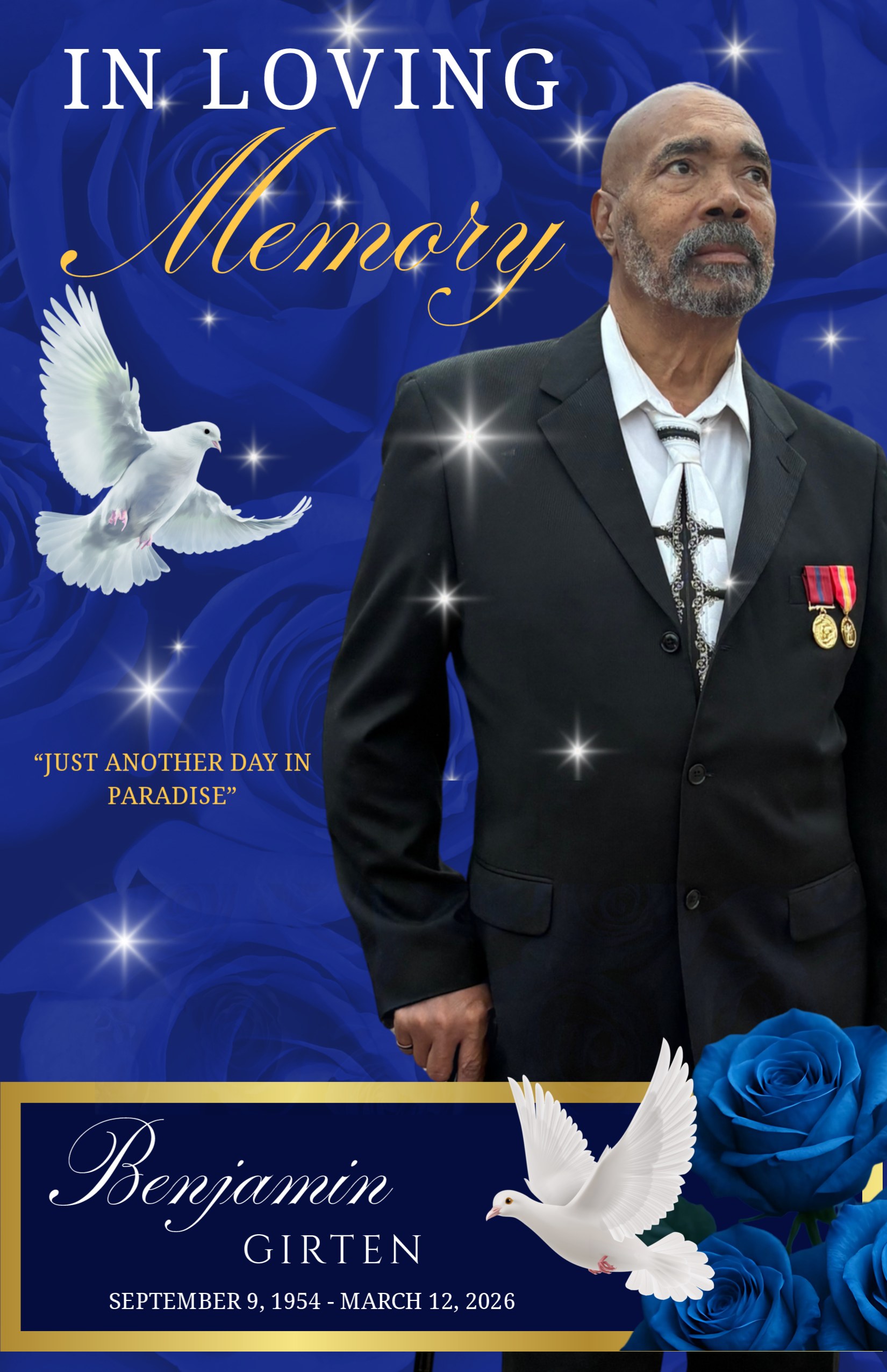 In Loving Memory of Benjamin Girten, September 9, 1954 to March 12, 2026
